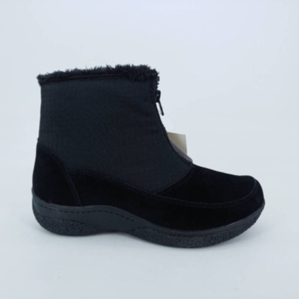 Propet Shoes Womens Hedy Black 6.5 Waterproof Winter Boots Leather Fur Lined NEW